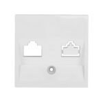 EV104003-- Abdeckung für RJ45 Toolless Line Module, 1-fach, weiß<br><u>Verkaufseinheit: 1Stk</u>