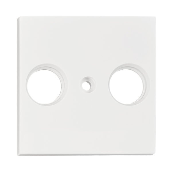 EV104009-- TV Abdeckung, 2-Loch, weiß<br><u>Verkaufseinheit: 1Stk</u>