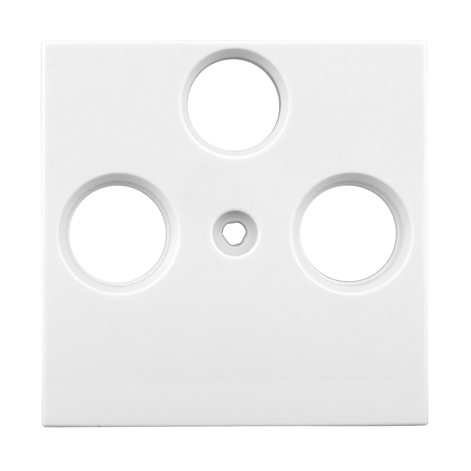 f_ev104010- EV104010-- TV Abdeckung, 3-Loch, weiß<br><u>Verkaufseinheit: 1Stk</u> – Bild 1
