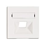 EV104314-- Abdeckung für RJ45 UAE Dose mit Schriftfeld, 1-fach, weiß<br><u>Verkaufseinheit: 1Stk</u>