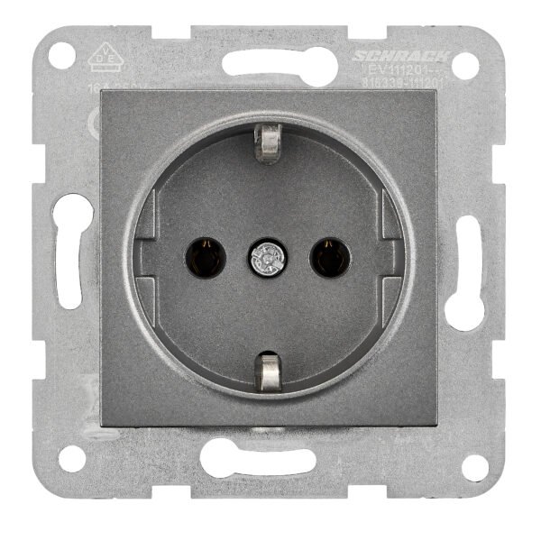 EV111201-- Steckdose, Steckklemmen, anthrazit<br><u>Verkaufseinheit: 1Stk</u>