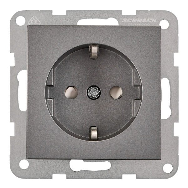 EV111303-- Steckdose mit erhöhtem Berührungsschutz, Steckkl, anthra<br><u>Verkaufseinheit: 1Stk</u>