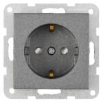 EV111304-- Steckdose mit erhöhtem Berührungsschutz, Schraubkl, anthra<br><u>Verkaufseinheit: 1Stk</u>