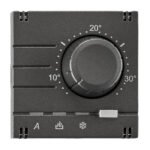 EV113019-- Analoger Raumthermostat Aufsatz, Heizung/Kühlung, Anthrazit<br><u>Verkaufseinheit: 1Stk</u>