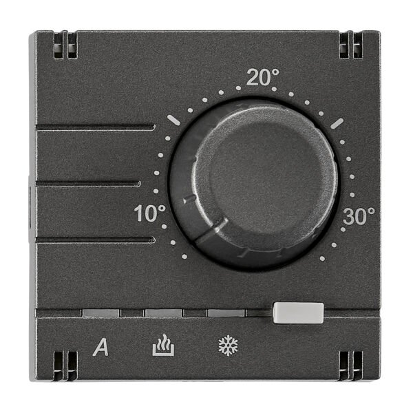 EV113019-- Analoger Raumthermostat Aufsatz, Heizung/Kühlung, Anthrazit<br><u>Verkaufseinheit: 1Stk</u>