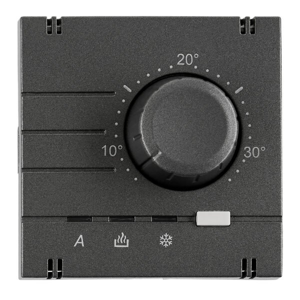 EV113319-- Analoger Raumthermostat Aufsatz, Heizung/Kühlung, Anthrazit<br><u>Verkaufseinheit: 1Stk</u>