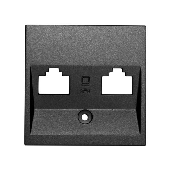 EV114004-- Abdeckung für RJ45 Toolless Line Module, 2-fach, anthrazit<br><u>Verkaufseinheit: 1Stk</u>