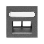 EV114012-- Abdeckung für RJ45 UAE Dose mit Schriftfeld,2-fach,anthrazit<br><u>Verkaufseinheit: 1Stk</u>