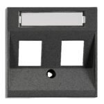 EV114304-- Abdeckung für RJ45 Toolless Line Module, 2-fach, anthrazit<br><u>Verkaufseinheit: 1Stk</u>