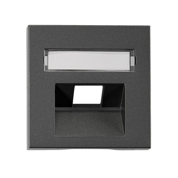 EV114314-- Abdeckung für RJ45 UAE Dose mit Schriftfeld, 1-fach, anthraz<br><u>Verkaufseinheit: 1Stk</u>