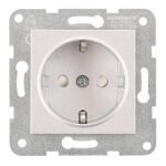 EV121203-- Steckdose mit erhöhtem Berührungsschutz, Steckklemmen,Silber<br><u>Verkaufseinheit: 1Stk</u>