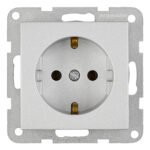 EV121302-- Steckdose, Schraubklemmen, Silber<br><u>Verkaufseinheit: 1Stk</u>