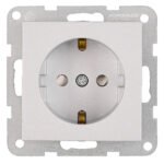 EV121304-- Steckdose mit erhöhtem Berührungsschutz, Schraubklem, Silber<br><u>Verkaufseinheit: 1Stk</u>