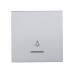 EV122309-- Wippe S 55 mit transparenter Linse, Symbol Licht, Silber<br><u>Verkaufseinheit: 1Stk</u>