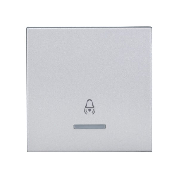 EV122310-- Wippe S 55 mit transparenter Linse, Symbol Glocke, Silber<br><u>Verkaufseinheit: 1Stk</u>