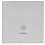 EV122319-- Wippe S 55 mit transparenter Linse, Symbol Lüfter, Silber<br><u>Verkaufseinheit: 1Stk</u>