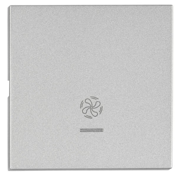 EV122319-- Wippe S 55 mit transparenter Linse, Symbol Lüfter, Silber<br><u>Verkaufseinheit: 1Stk</u>