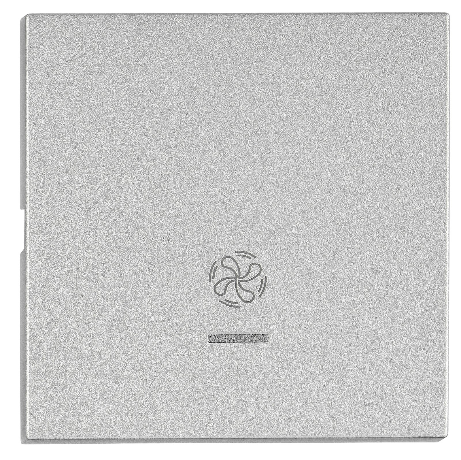 f_ev122319- EV122319-- Wippe S 55 mit transparenter Linse, Symbol Lüfter, Silber<br><u>Verkaufseinheit: 1Stk</u> – Bild 1