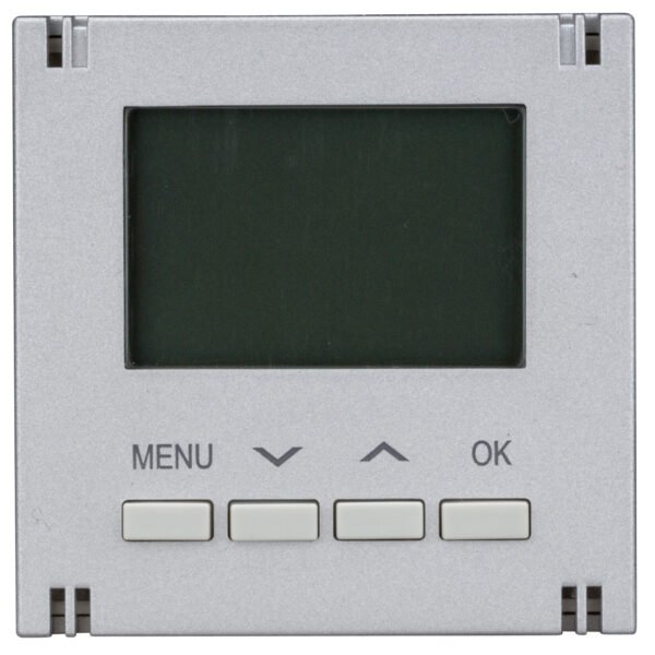 EV123010-- Digitaler Raumthermostat Aufsatz, Heizung, Silber<br><u>Verkaufseinheit: 1Stk</u>