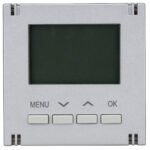 EV123062-- Digitaler Raumthermostat Aufsatz, Heizung/Kühlung, Silber<br><u>Verkaufseinheit: 1Stk</u>