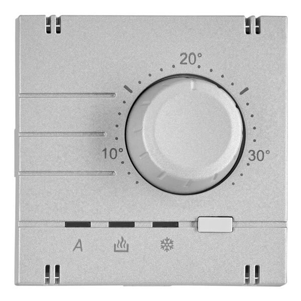 EV123319-- Analoger Raumthermostat Aufsatz, Heizung/Kühlung, Silber<br><u>Verkaufseinheit: 1Stk</u>