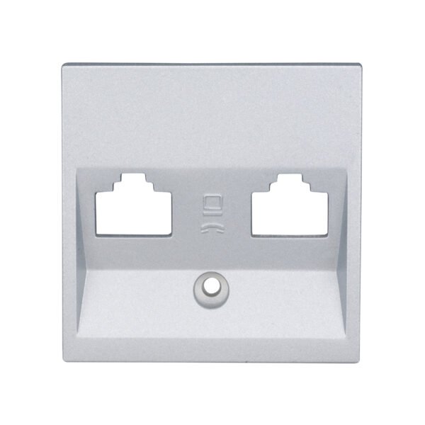EV124004-- Abdeckung für RJ45 Toolless Line Module, 2-fach, Silber<br><u>Verkaufseinheit: 1Stk</u>