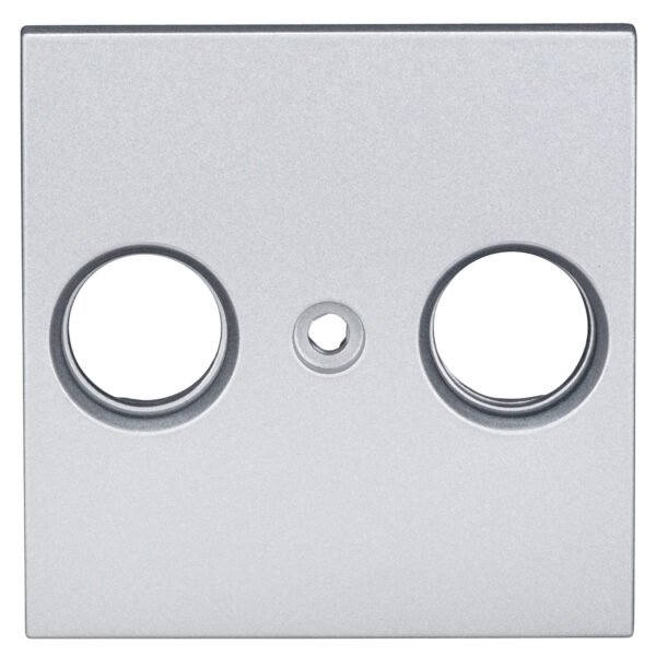 EV124009-- TV Abdeckung, 2-Loch, Silber<br><u>Verkaufseinheit: 1Stk</u>