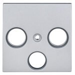 EV124010-- TV Abdeckung, 3-Loch, Silber<br><u>Verkaufseinheit: 1Stk</u>