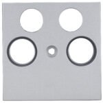 EV124011-- TV Abdeckung, 4-Loch, Silber<br><u>Verkaufseinheit: 1Stk</u>