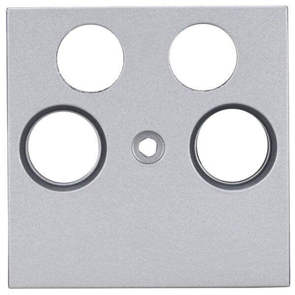 EV124011-- TV Abdeckung, 4-Loch, Silber<br><u>Verkaufseinheit: 1Stk</u>