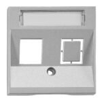 EV124303-- Abdeckung für RJ45 Toolless Line Module, 1-fach, Silber<br><u>Verkaufseinheit: 1Stk</u>