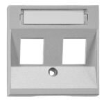 EV124304-- Abdeckung für RJ45 Toolless Line Module, 2-fach, Silber<br><u>Verkaufseinheit: 1Stk</u>