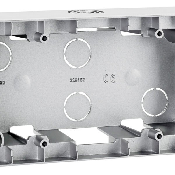 EV125007-- Aufputz Gehäuse 2-fach, Silber<br><u>Verkaufseinheit: 1Stk</u>