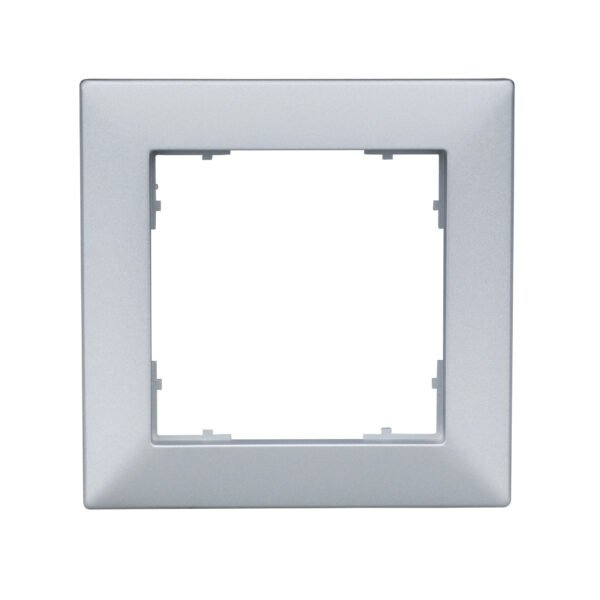 EV125021-- Rahmen 55x55mm, 1-fach, Silber<br><u>Verkaufseinheit: 1Stk</u>