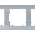 EV125023-- Rahmen 55x55mm, 3-fach, Silber<br><u>Verkaufseinheit: 1Stk</u>