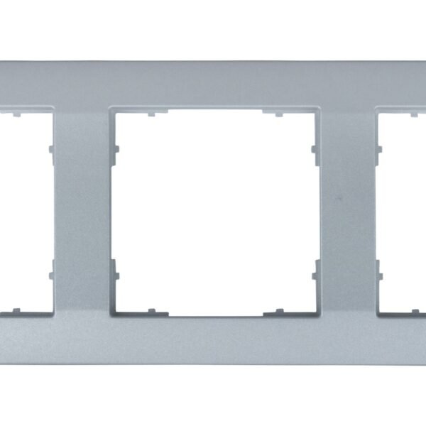 EV125023-- Rahmen 55x55mm, 3-fach, Silber<br><u>Verkaufseinheit: 1Stk</u>