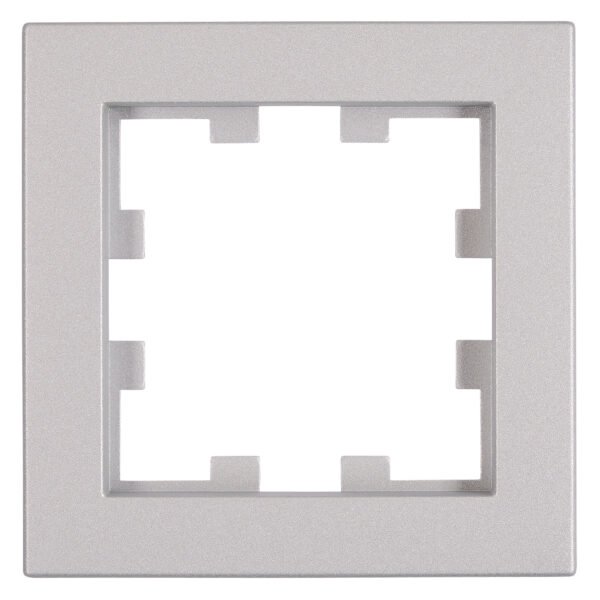 EV125301-- Rahmen 1-fach, Design CUBIC, Silber<br><u>Verkaufseinheit: 1Stk</u>