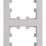 EV125302-- Rahmen 2-fach, Design CUBIC, Silber<br><u>Verkaufseinheit: 1Stk</u>