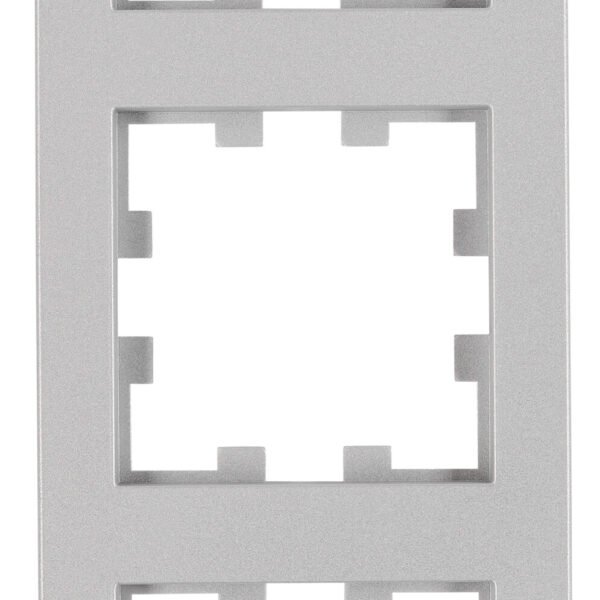 EV125303-- Rahmen 3-fach, Design CUBIC, Silber<br><u>Verkaufseinheit: 1Stk</u>