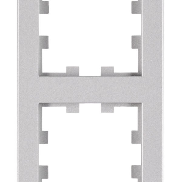 EV125304-- Rahmen 4-fach, Design CUBIC, Silber<br><u>Verkaufseinheit: 1Stk</u>