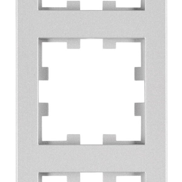 EV125305-- Rahmen 5-fach, Design CUBIC, Silber<br><u>Verkaufseinheit: 1Stk</u>