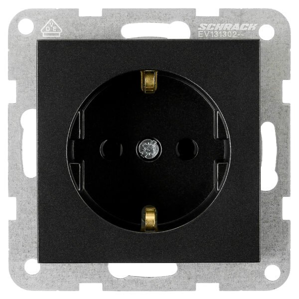 EV131301-- Steckdose, Steckklemmen, schwarz<br><u>Verkaufseinheit: 1Stk</u>