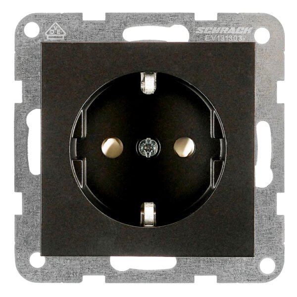EV131303-- Steckdose mit erhöhtem Berührungsschutz, Steckkl, schwarz<br><u>Verkaufseinheit: 1Stk</u>