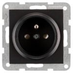 EV131352-- Steckdose m. Erdungsstift, erh Berührungssch, Schraubkl, sw<br><u>Verkaufseinheit: 1Stk</u>