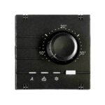 EV133319-- Analoger Raumthermostat Aufsatz, Heizung/Kühlung, Schwarz<br><u>Verkaufseinheit: 1Stk</u>