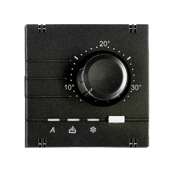 EV133319-- Analoger Raumthermostat Aufsatz, Heizung/Kühlung, Schwarz<br><u>Verkaufseinheit: 1Stk</u>