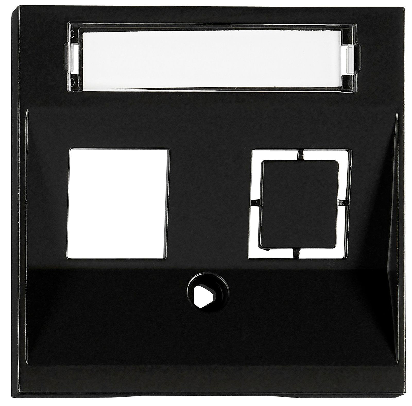 f_ev134303- EV134303-- Abdeckung für RJ45 Toolless Line Module, 1-fach, schwarz<br><u>Verkaufseinheit: 1Stk</u> – Bild 1