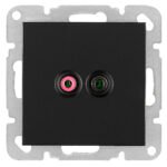 EV134308-- Cinch Audiosteckdose, Schraubklemme, schwarz<br><u>Verkaufseinheit: 1Stk</u>