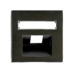 EV134314-- Abdeckung für RJ45 UAE Dose mit Schriftfeld, 1-fach, schwarz<br><u>Verkaufseinheit: 1Stk</u>