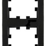 EV135302-- Rahmen 2-fach, Design CUBIC, schwarz<br><u>Verkaufseinheit: 1Stk</u>